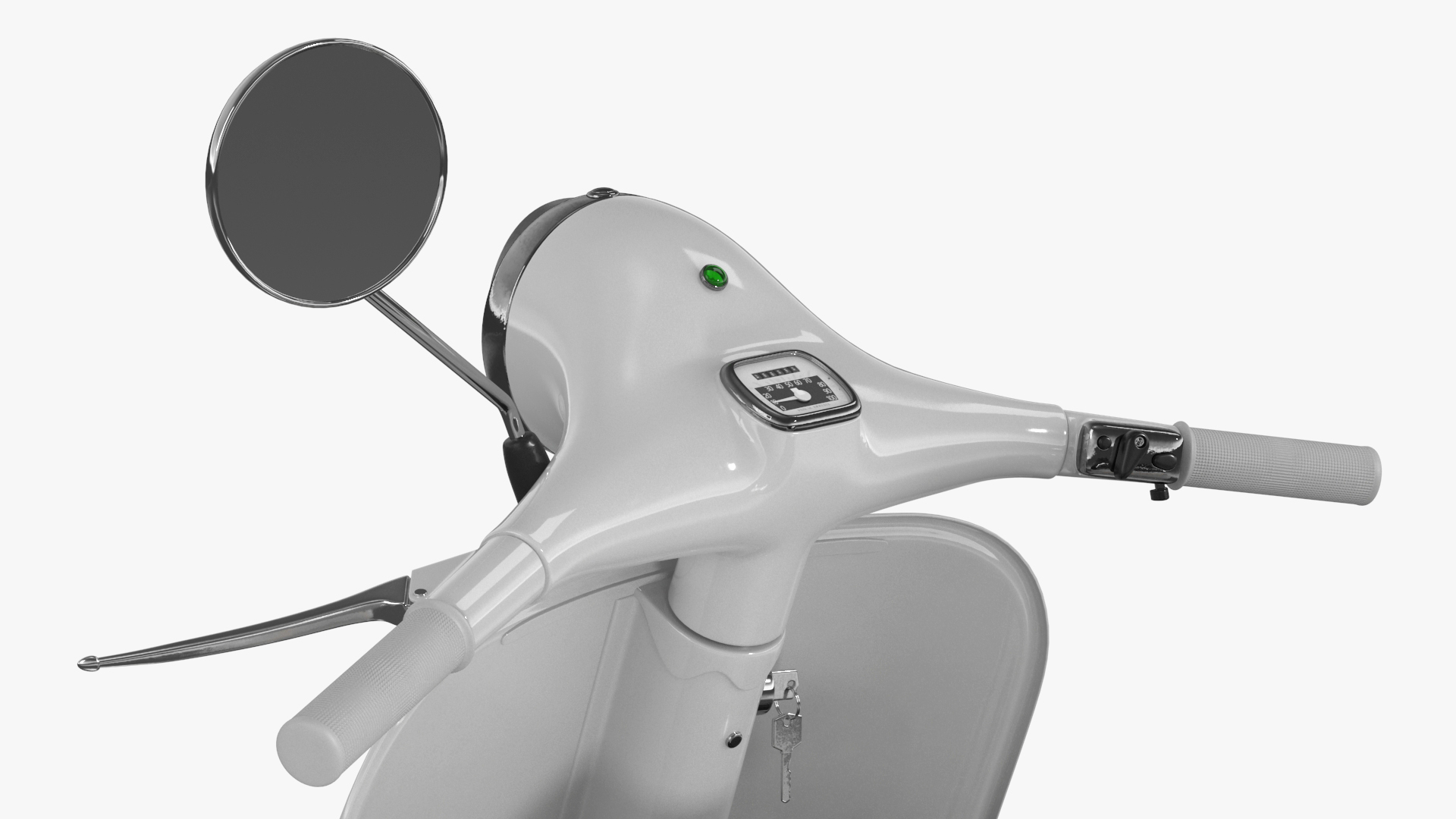 3D Vespa 125 Retro Scooter Grey model