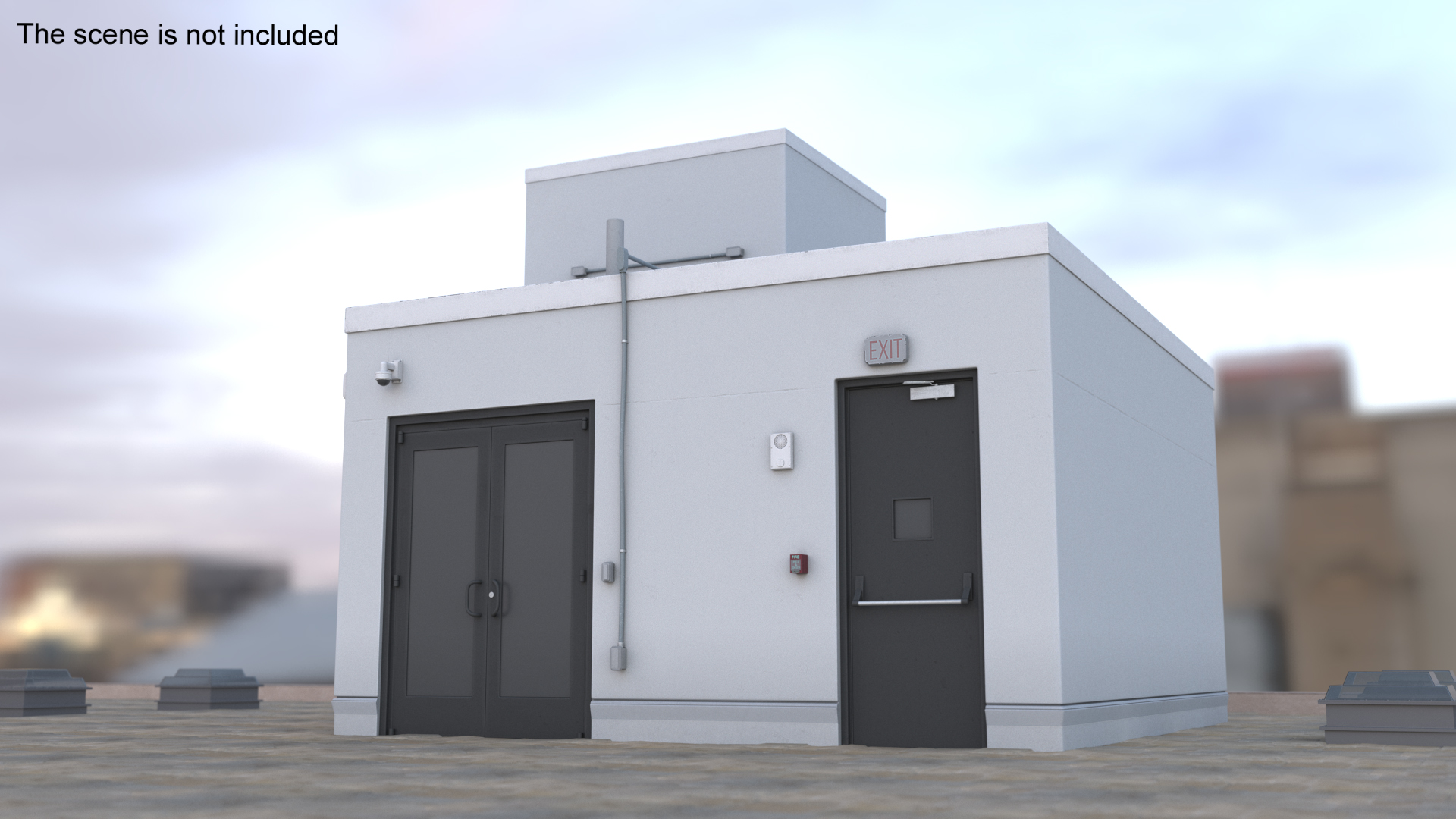 3D model Rooftop Entrance Exterior