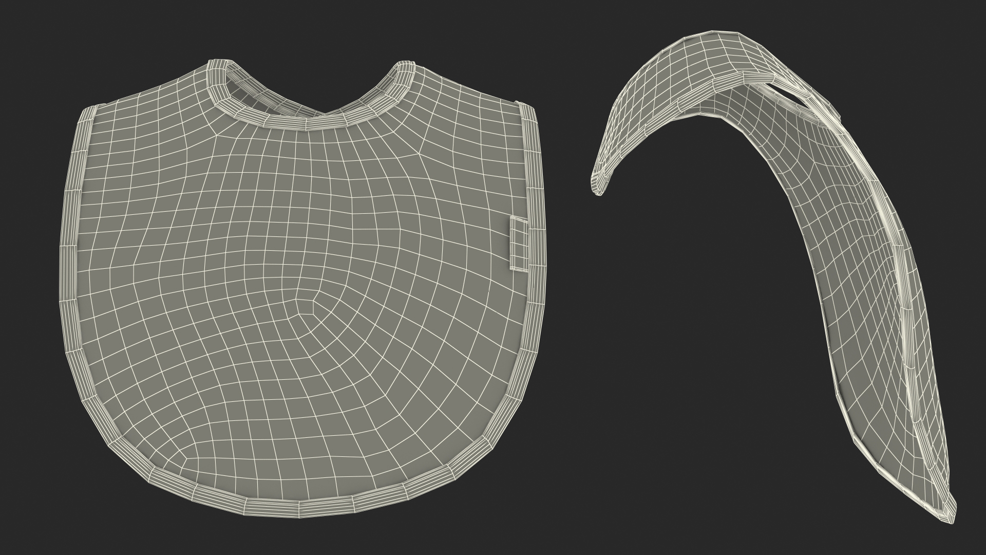 3D model Deployed Baby Bib I Love Mommy