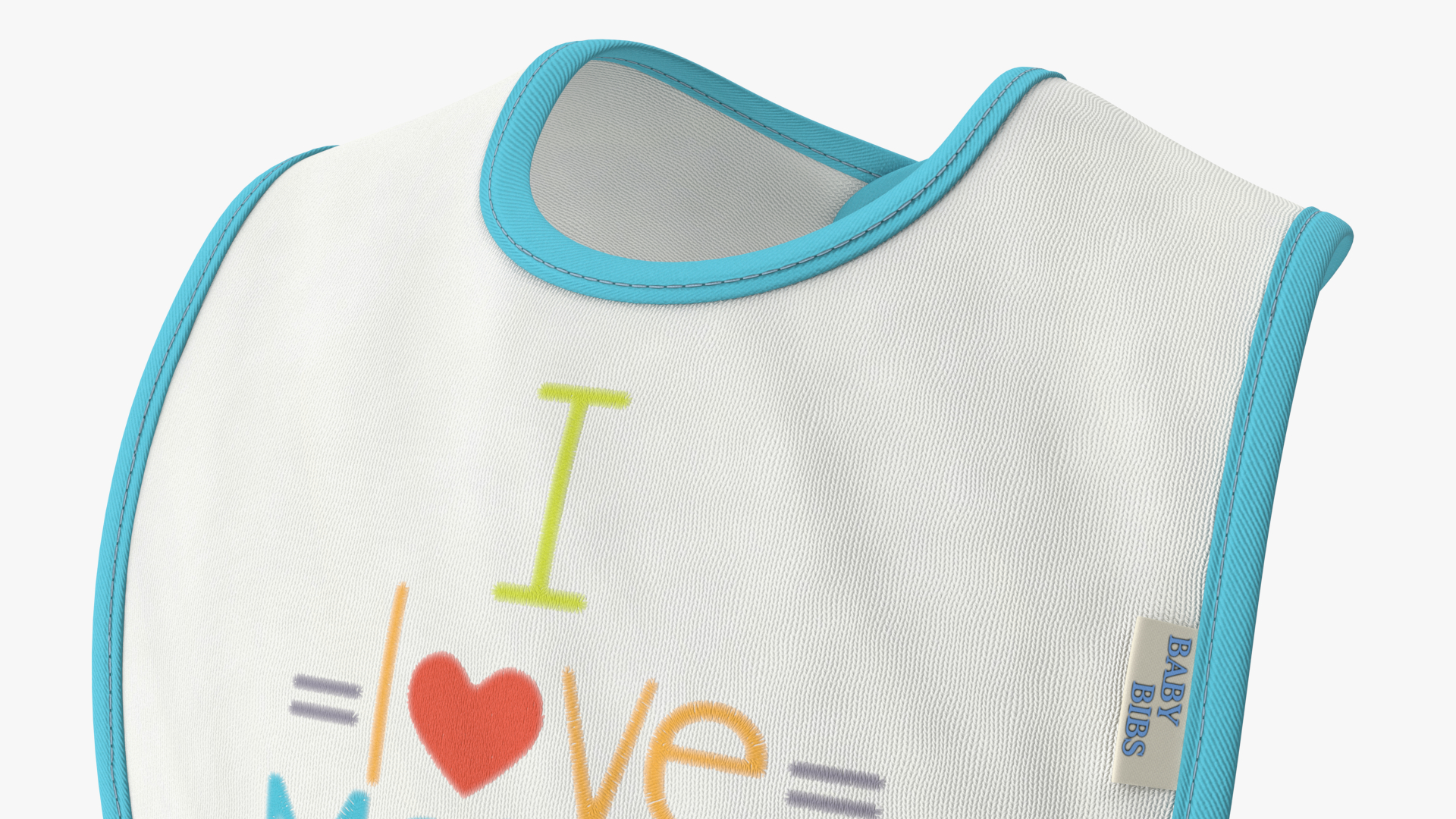 3D model Deployed Baby Bib I Love Mommy