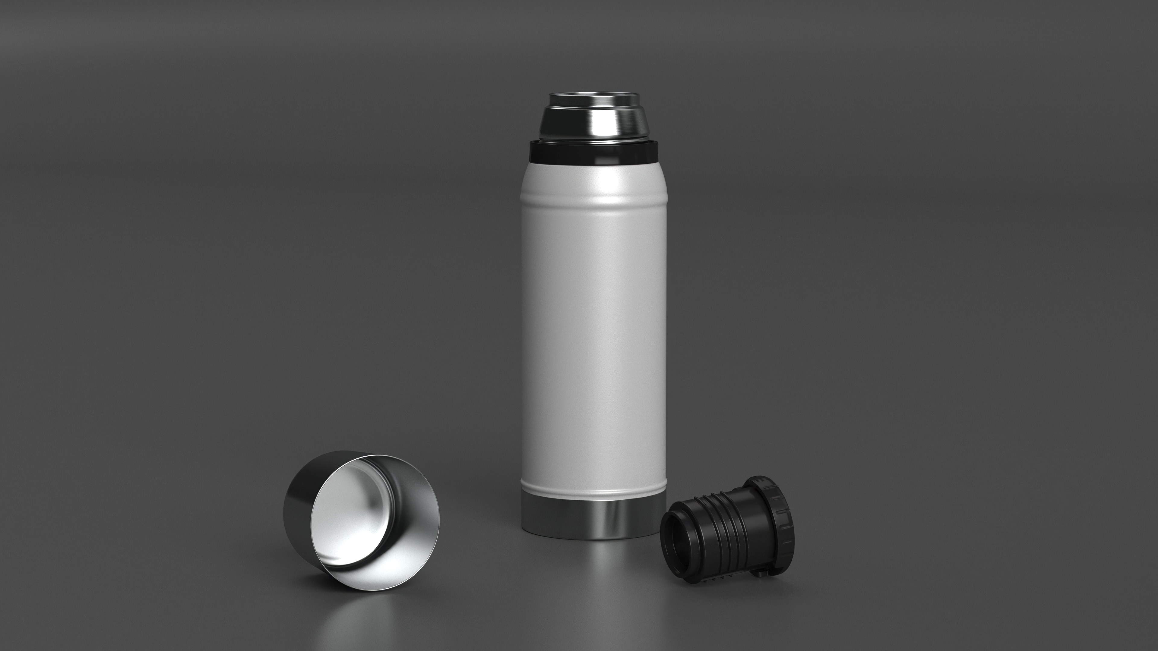 Thermos Flask White 3D model