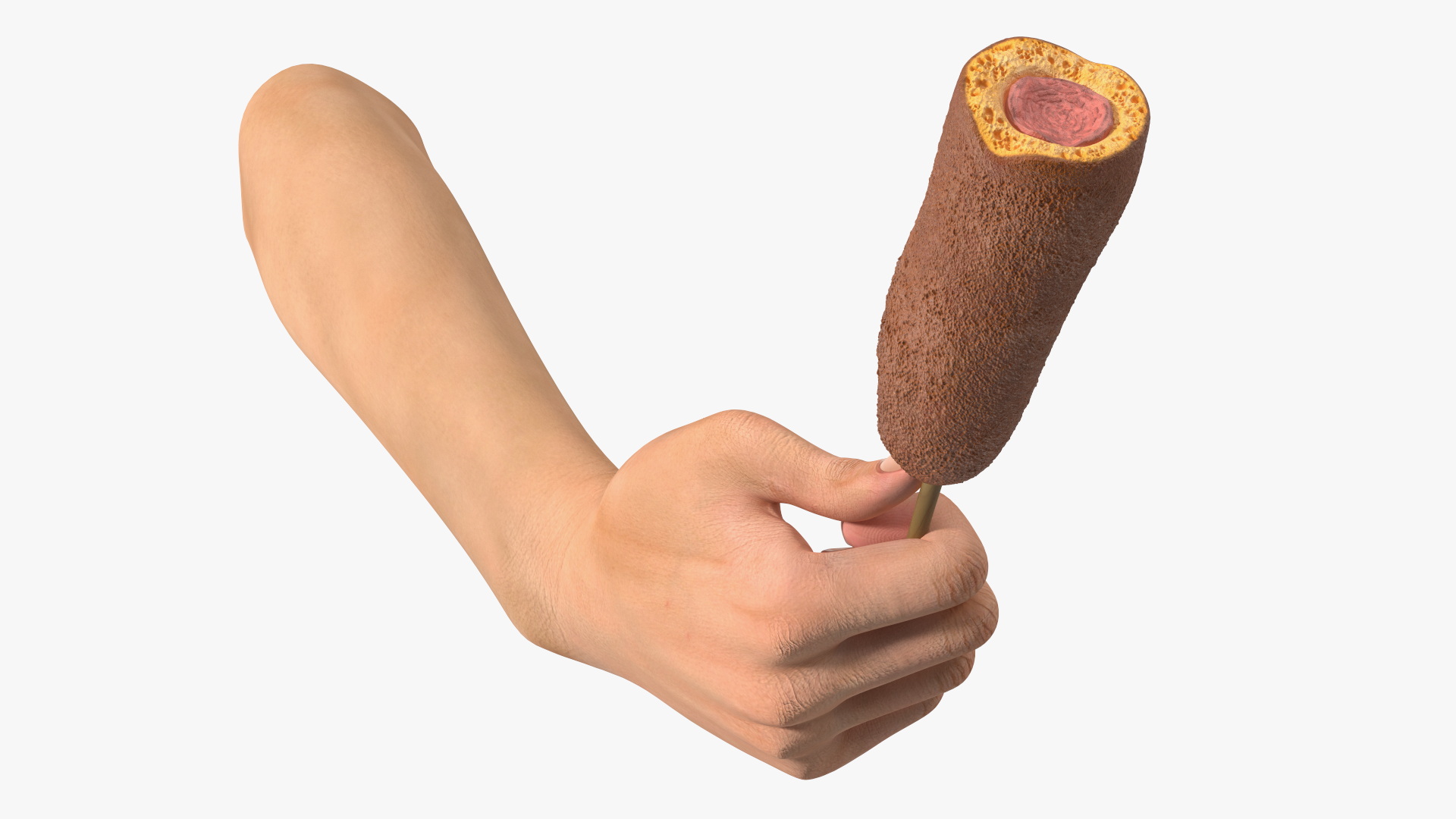 3D Corn Dog in Hand