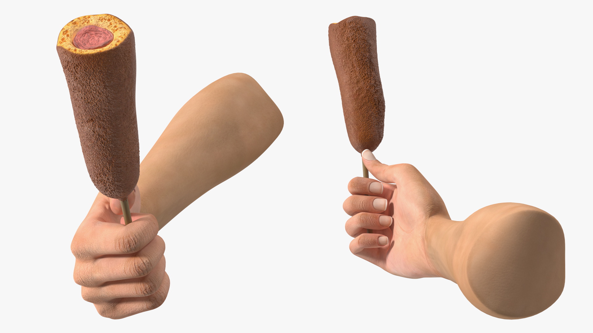 3D Corn Dog in Hand