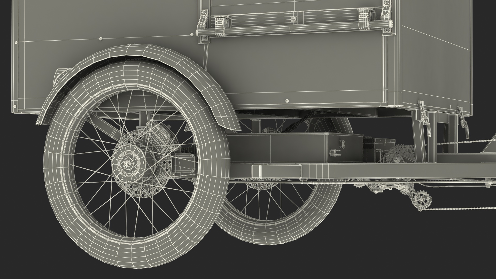 3D model Rad Power Bike RadBurro with Cargo Box Rigged