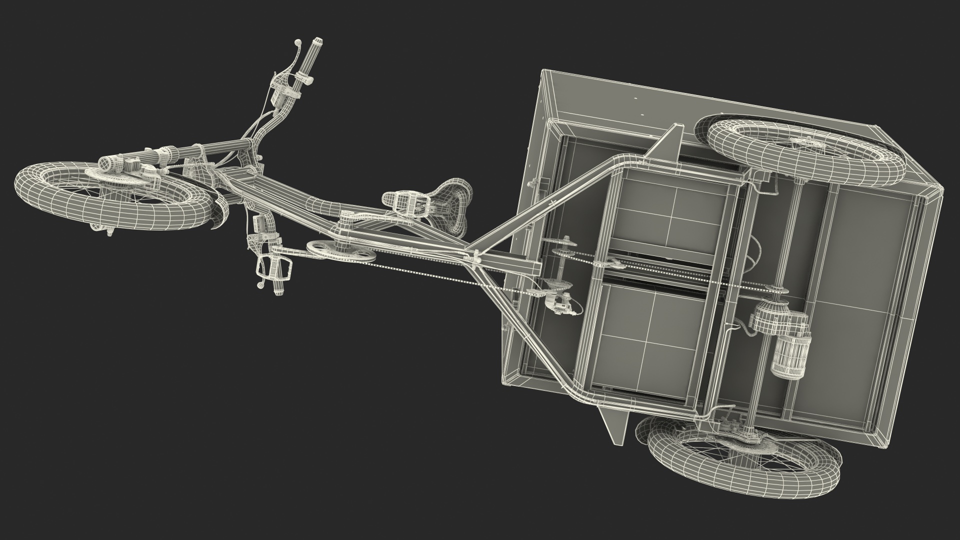 3D model Rad Power Bike RadBurro with Cargo Box Rigged