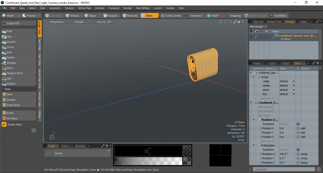 3D model Combined Speed and Red Light Camera