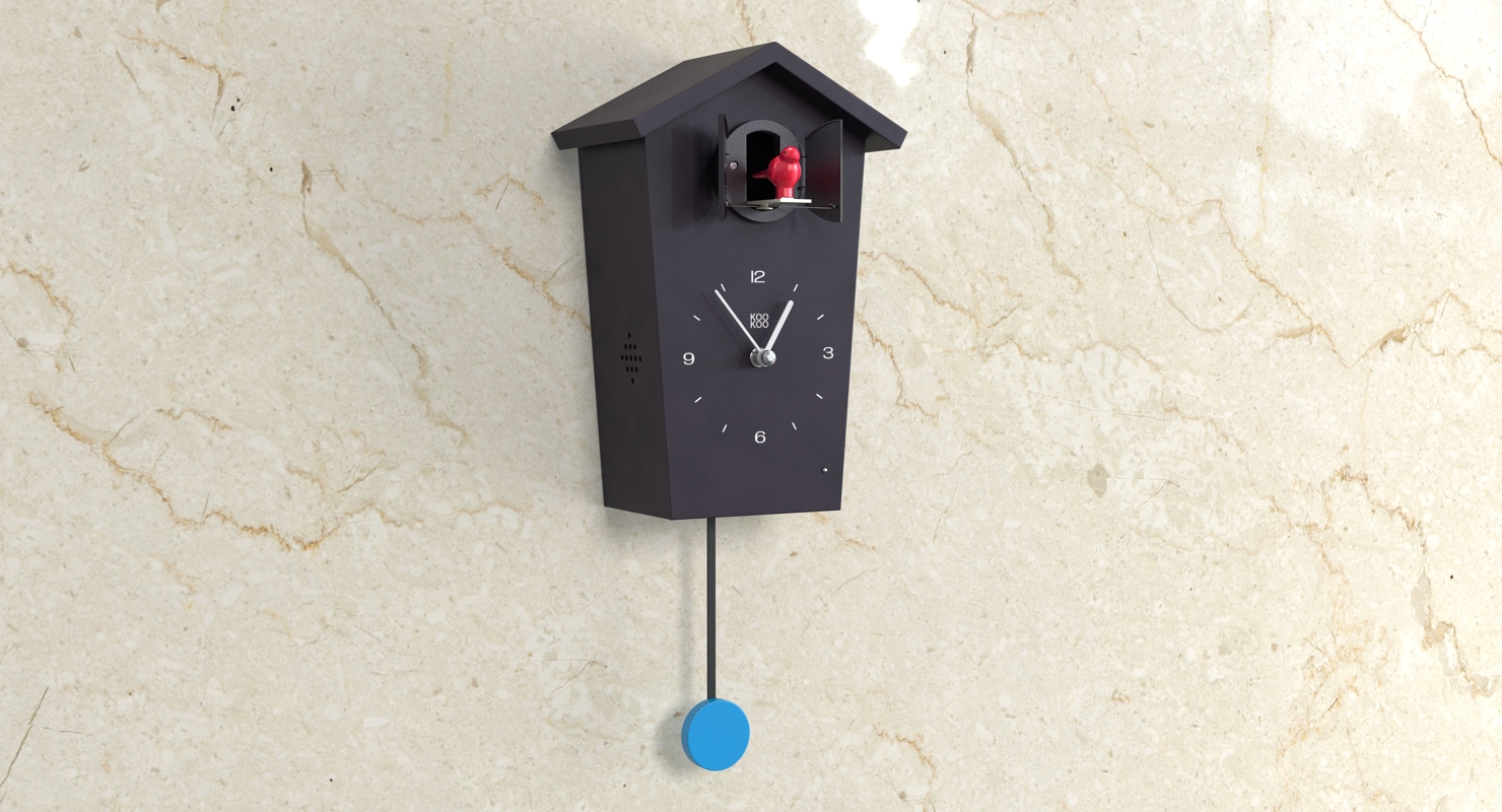 3D Cuckoo Clock Black model