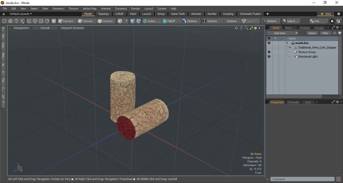 Traditional Wine Cork Stopper 3D model