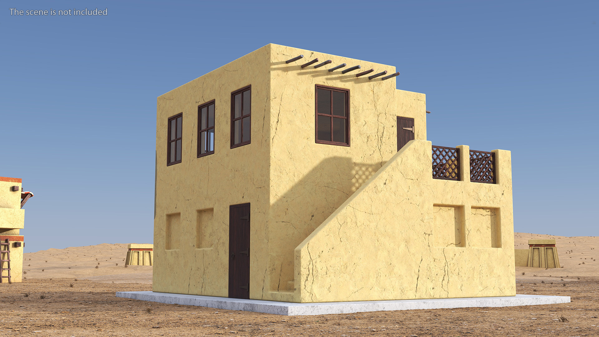 Arabian Style House with Staircase 3D model