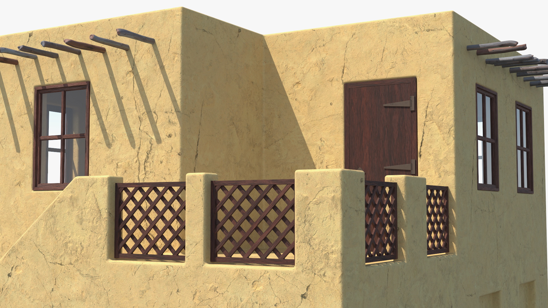 Arabian Style House with Staircase 3D model