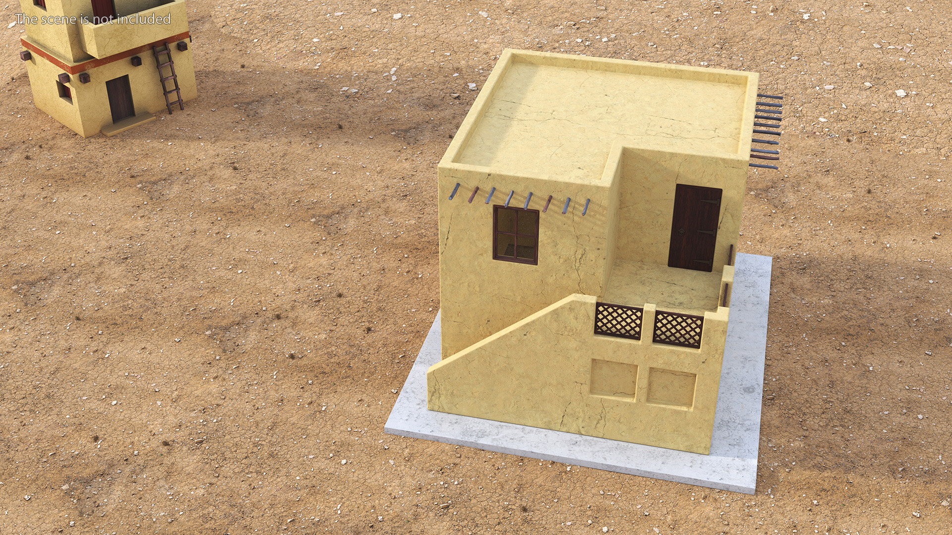 Arabian Style House with Staircase 3D model