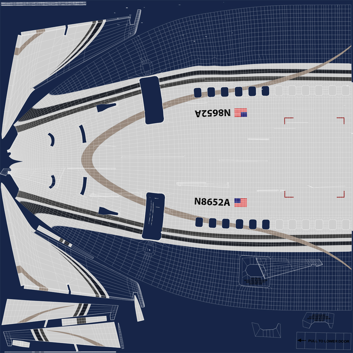 Boeing 737 700 Generic Rigged 3D model