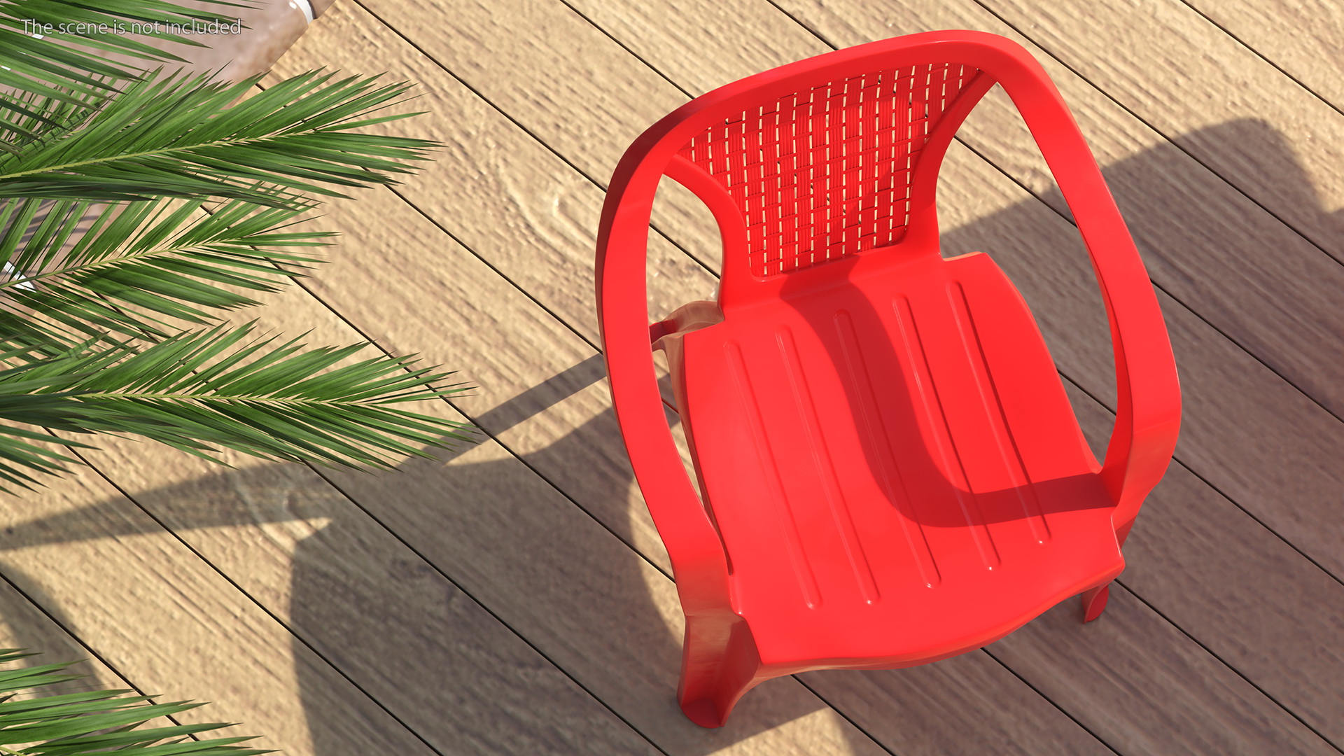 3D Perforated Plastic Armchair Red