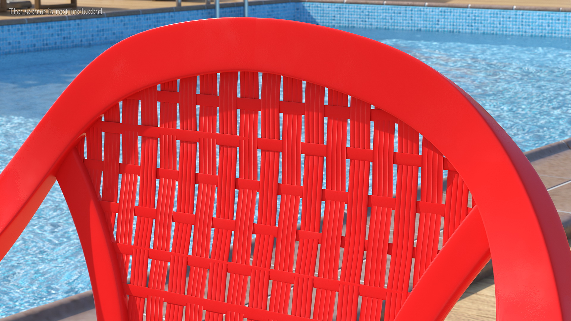 3D Perforated Plastic Armchair Red