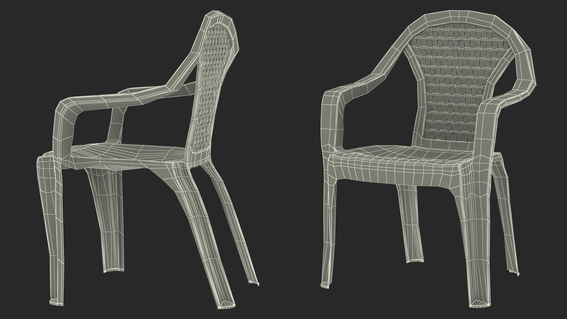 3D Perforated Plastic Armchair Red