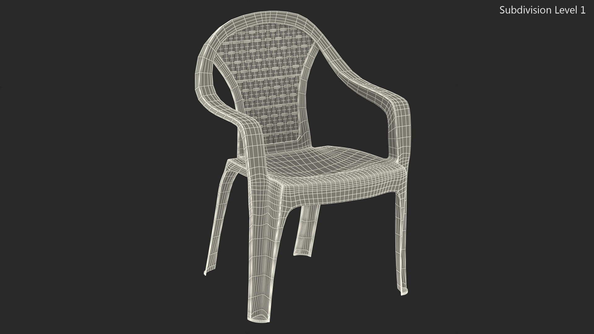 3D Perforated Plastic Armchair Red