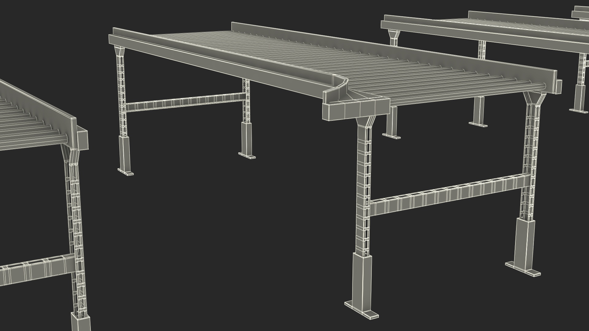 3D model Factory Roller Table