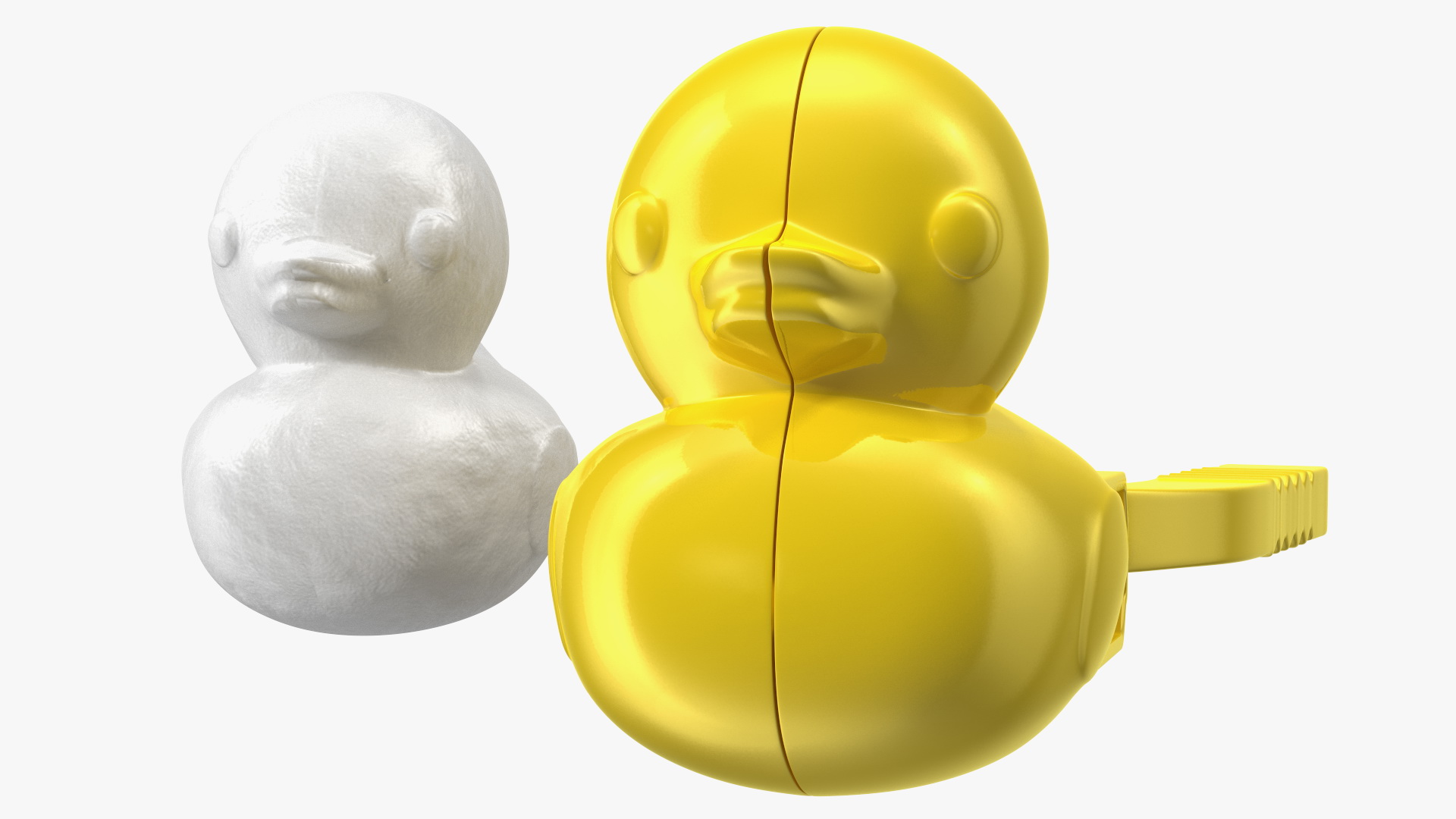 3D model Duck Shaped Snowball Maker Clip with Snowball