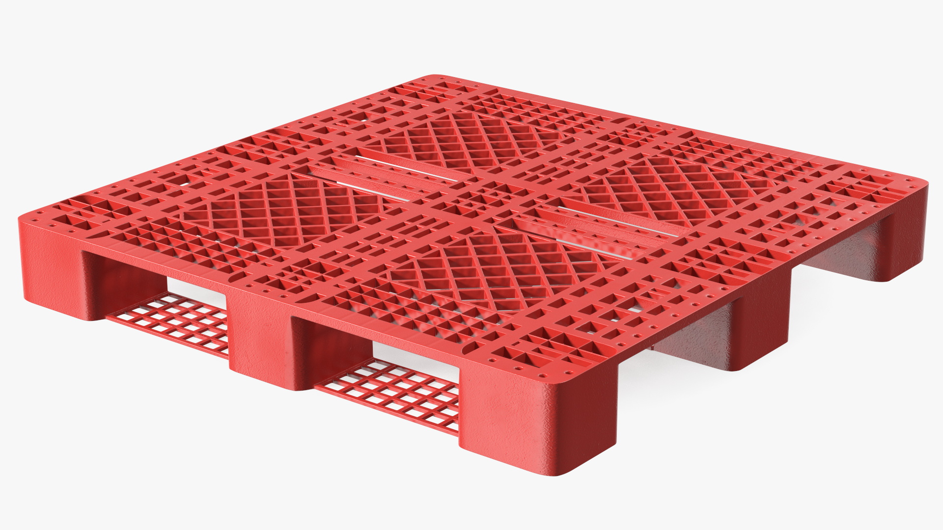 3D Red Plastic Pallet model