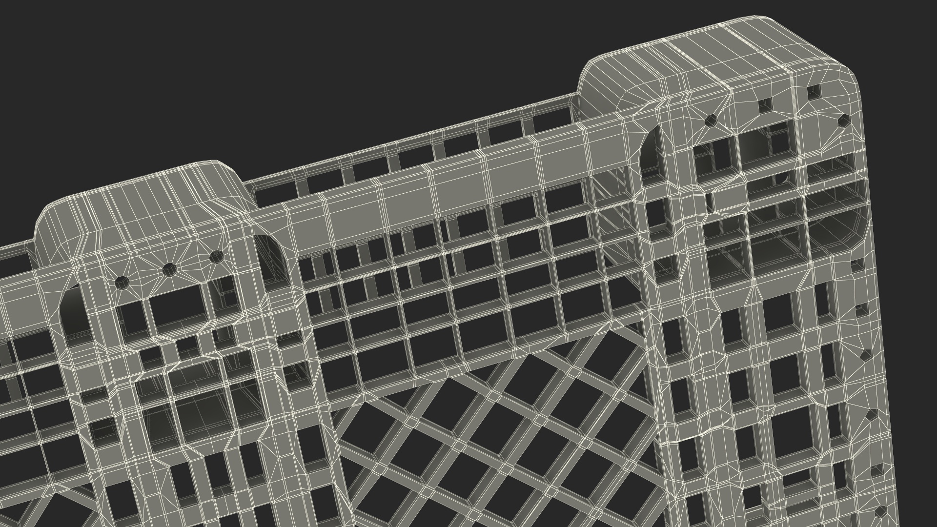 3D Red Plastic Pallet model