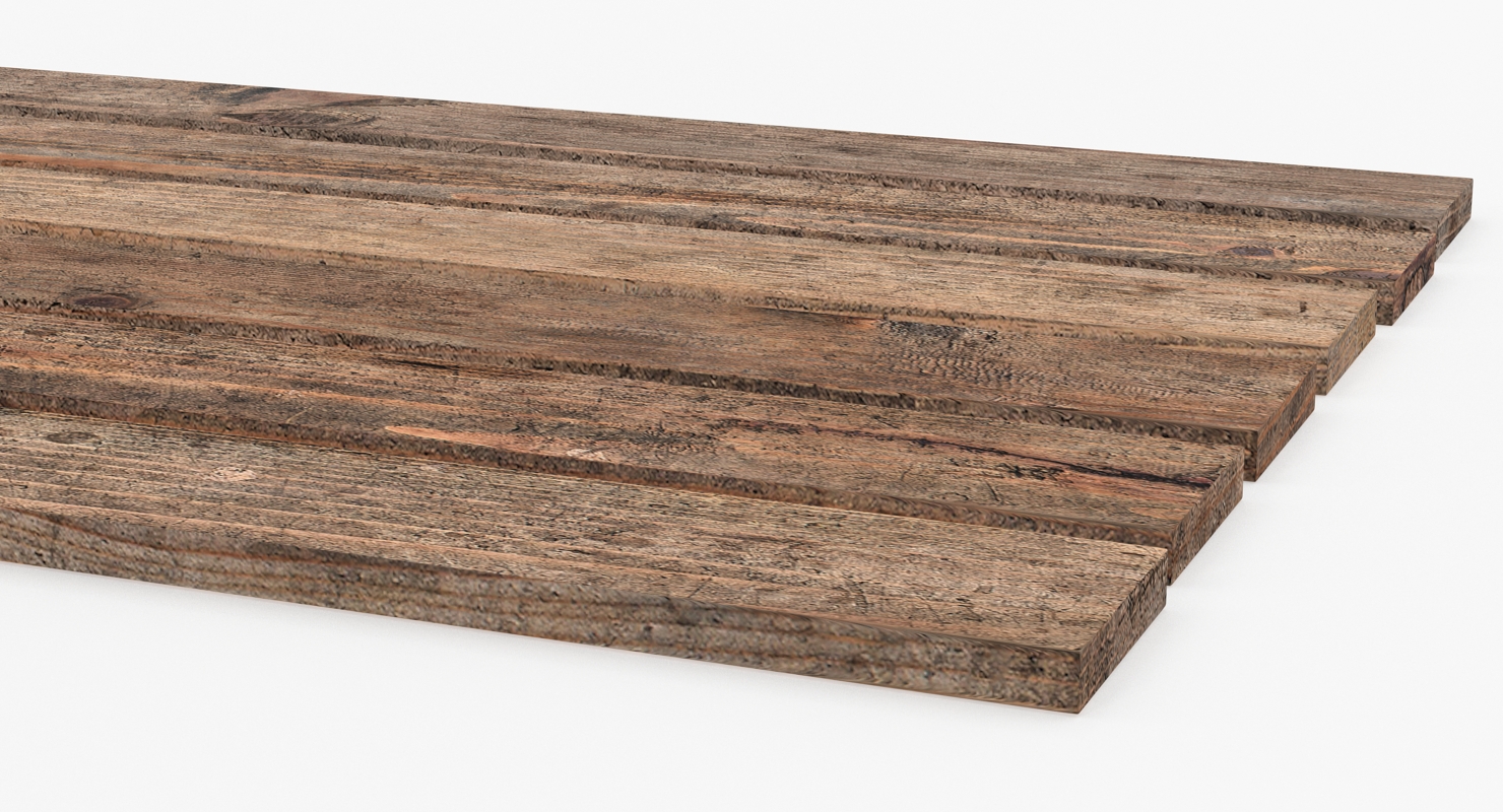 Old Wood Planks Set 3D model