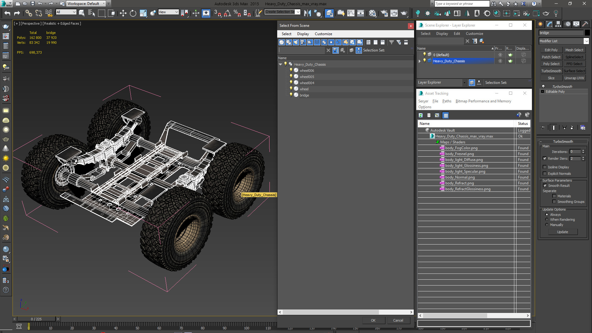 3D Heavy Duty Chassis model