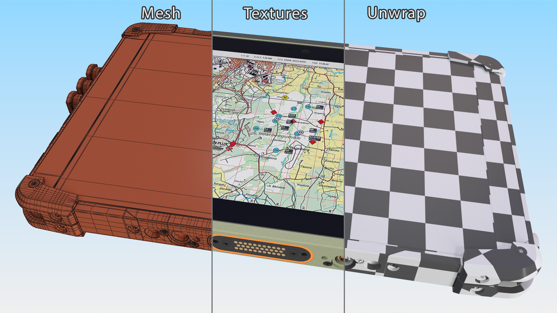 3D Rugged Tablet Mildef DS 13