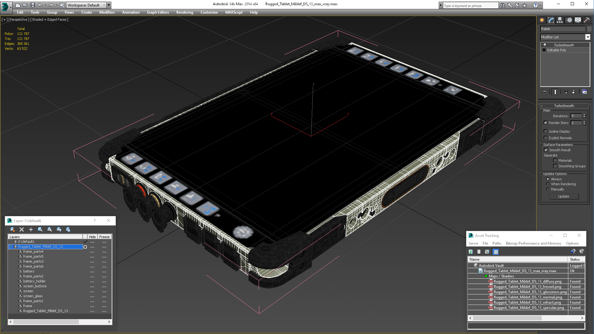 3D Rugged Tablet Mildef DS 13