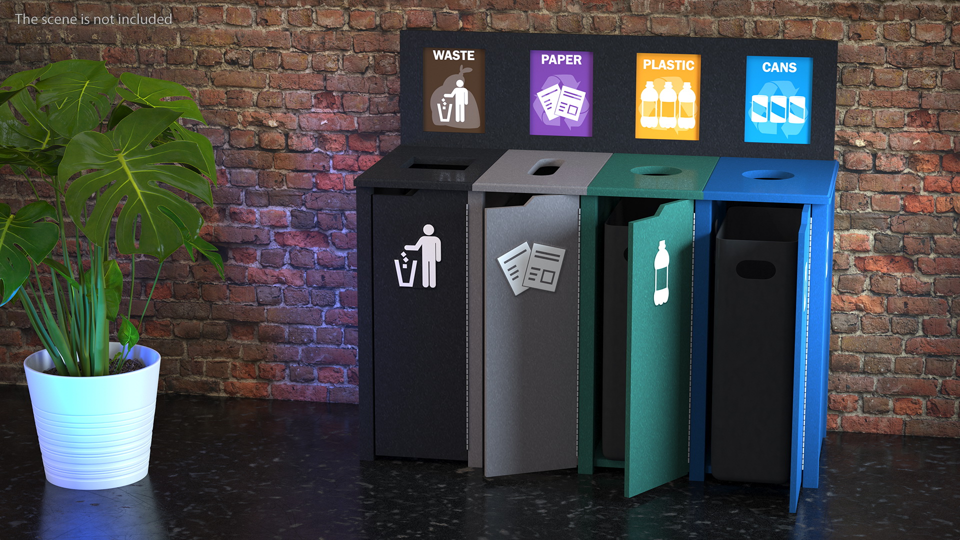 Sort Recycling Bins 3D model