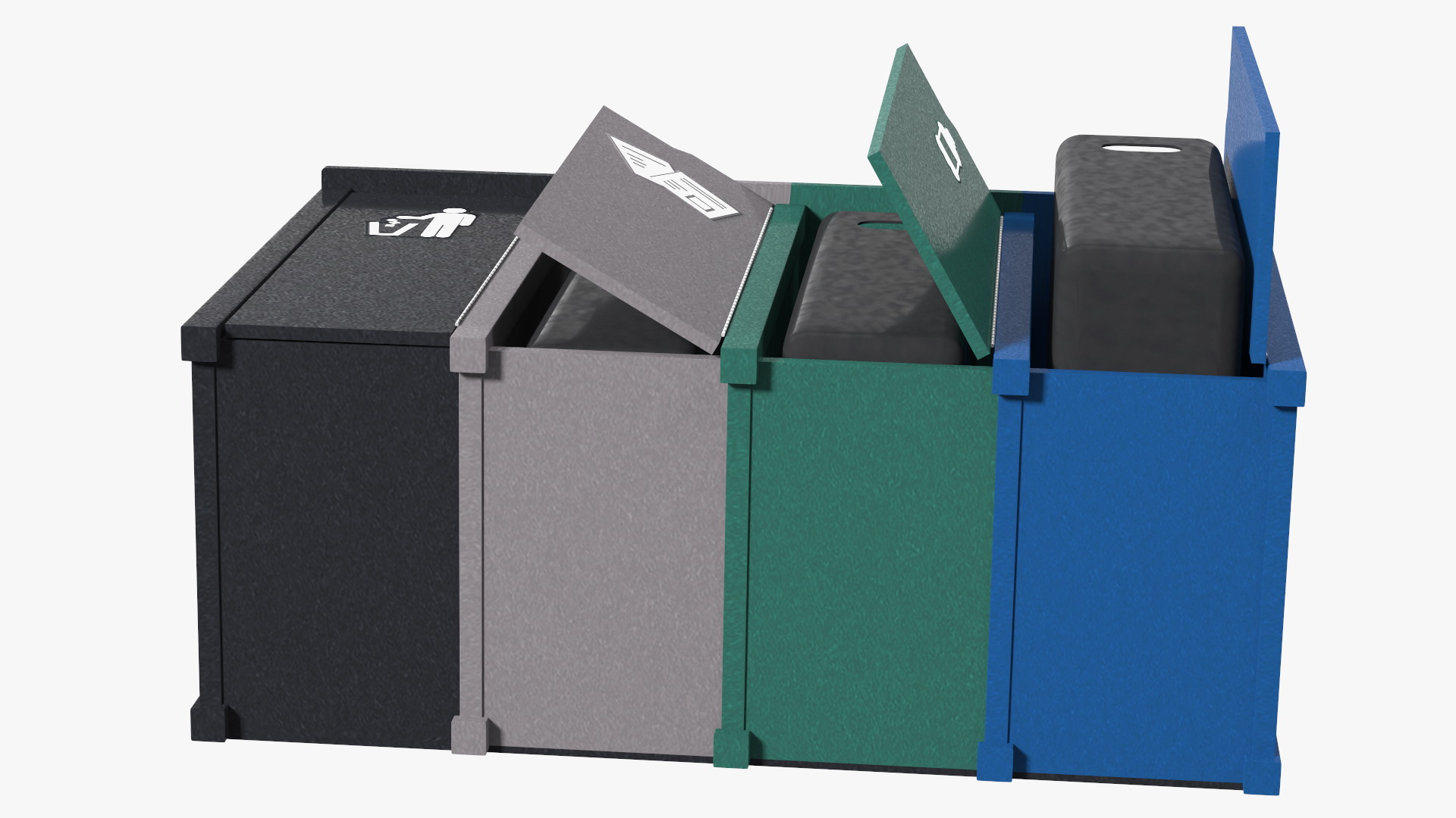 Sort Recycling Bins 3D model