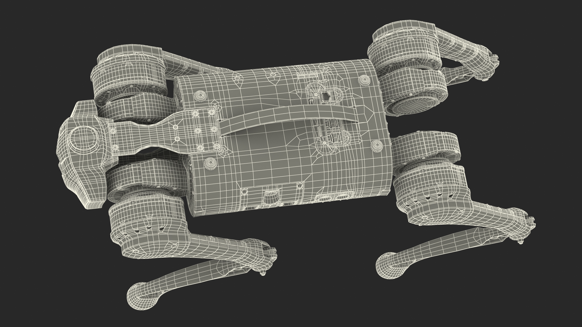 Yellow Dog Robot Rigged for Maya 3D