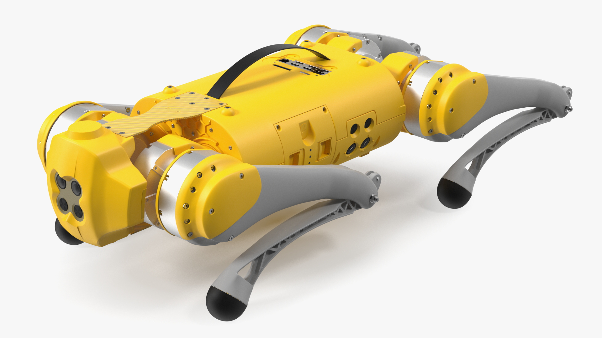 Yellow Dog Robot Rigged for Maya 3D