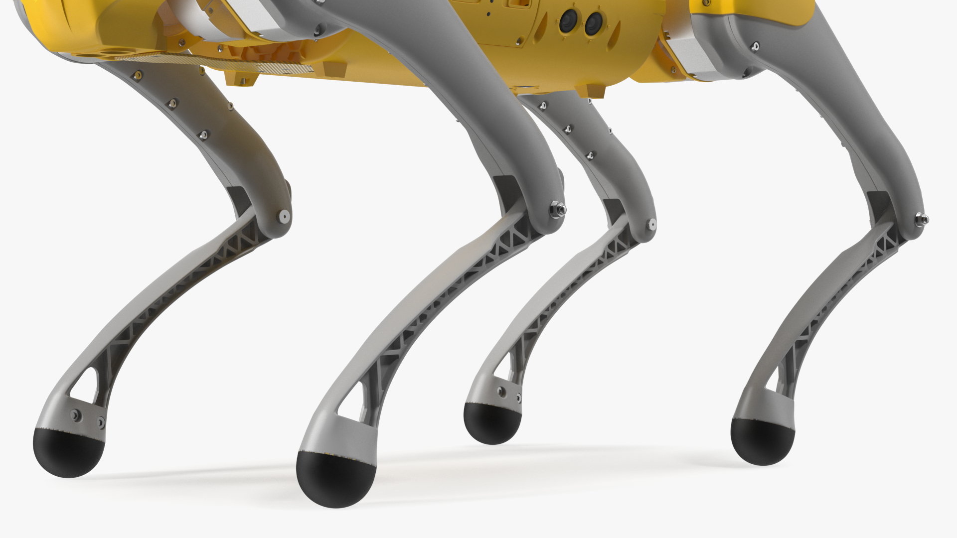 Yellow Dog Robot Rigged for Maya 3D