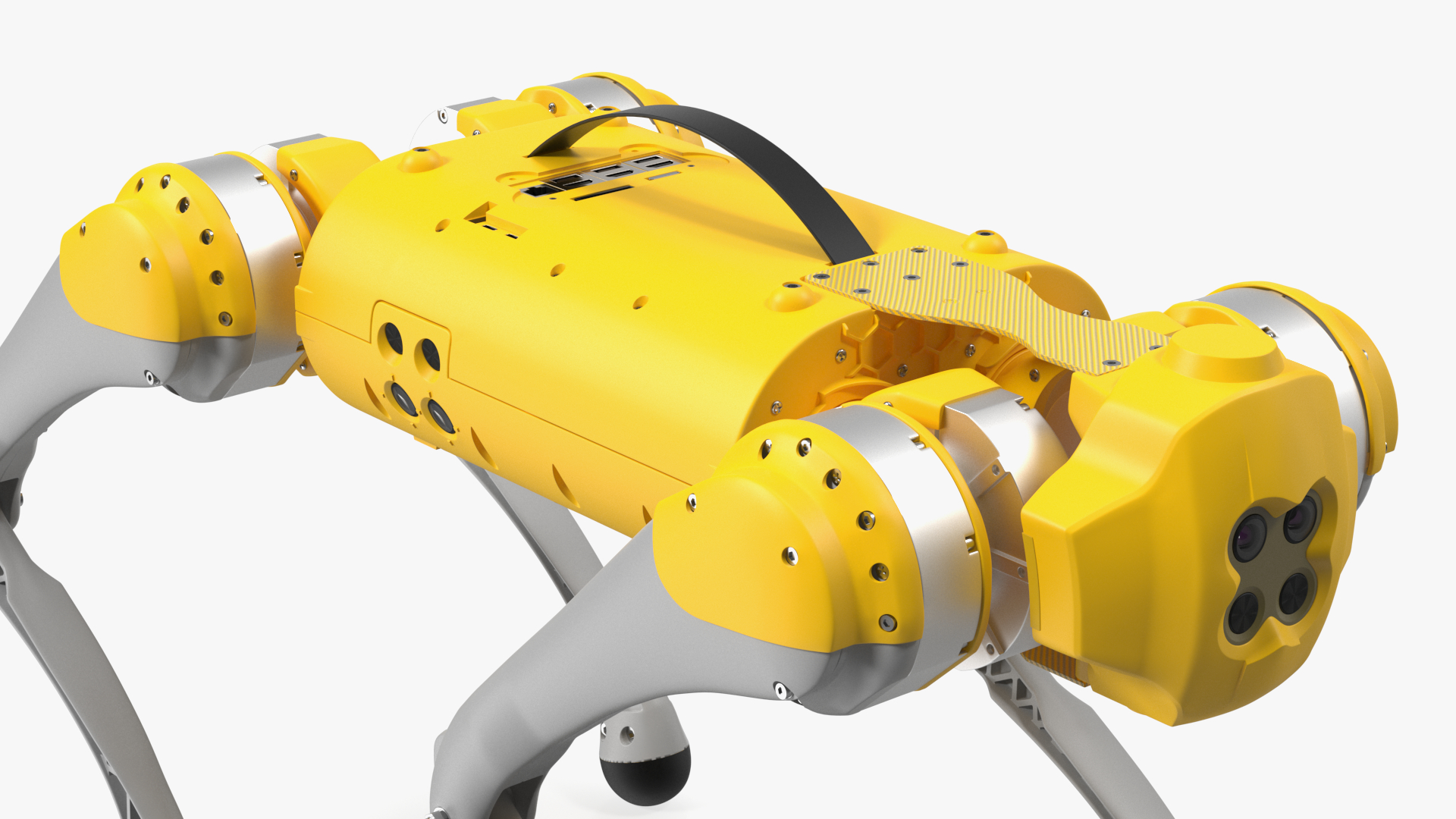 Yellow Dog Robot Rigged for Maya 3D