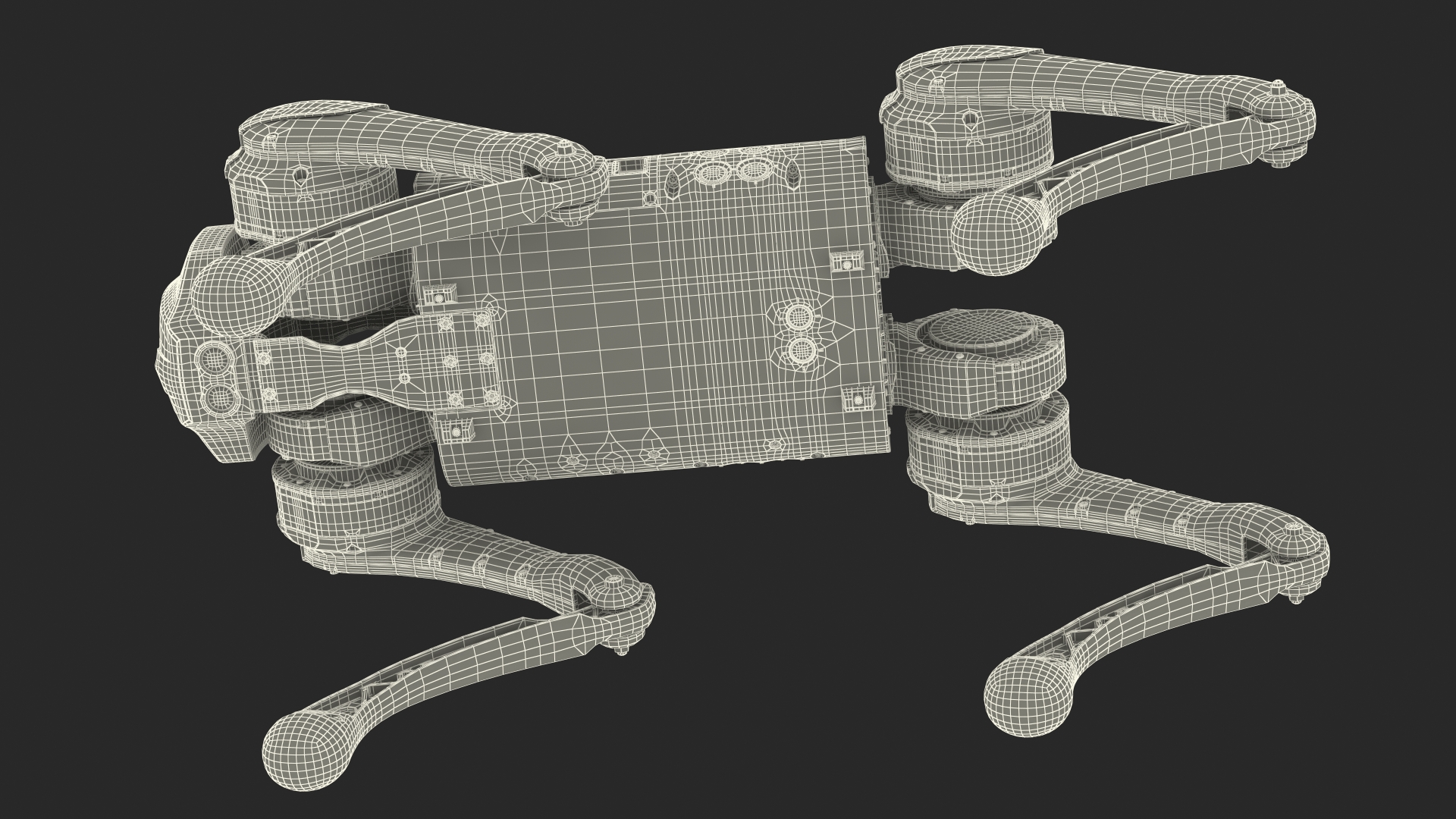 Yellow Dog Robot Rigged for Maya 3D