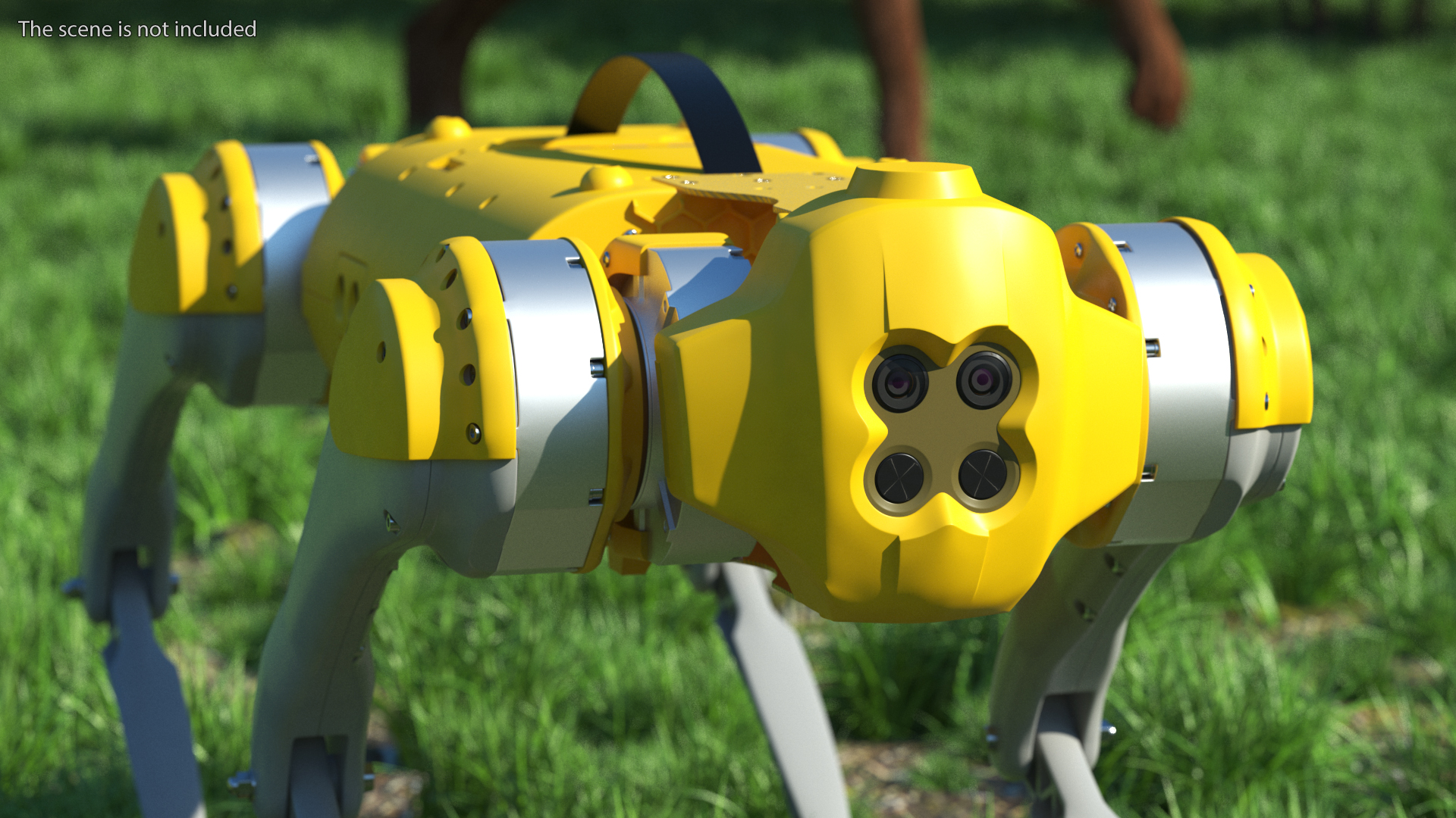 Yellow Dog Robot Rigged for Maya 3D