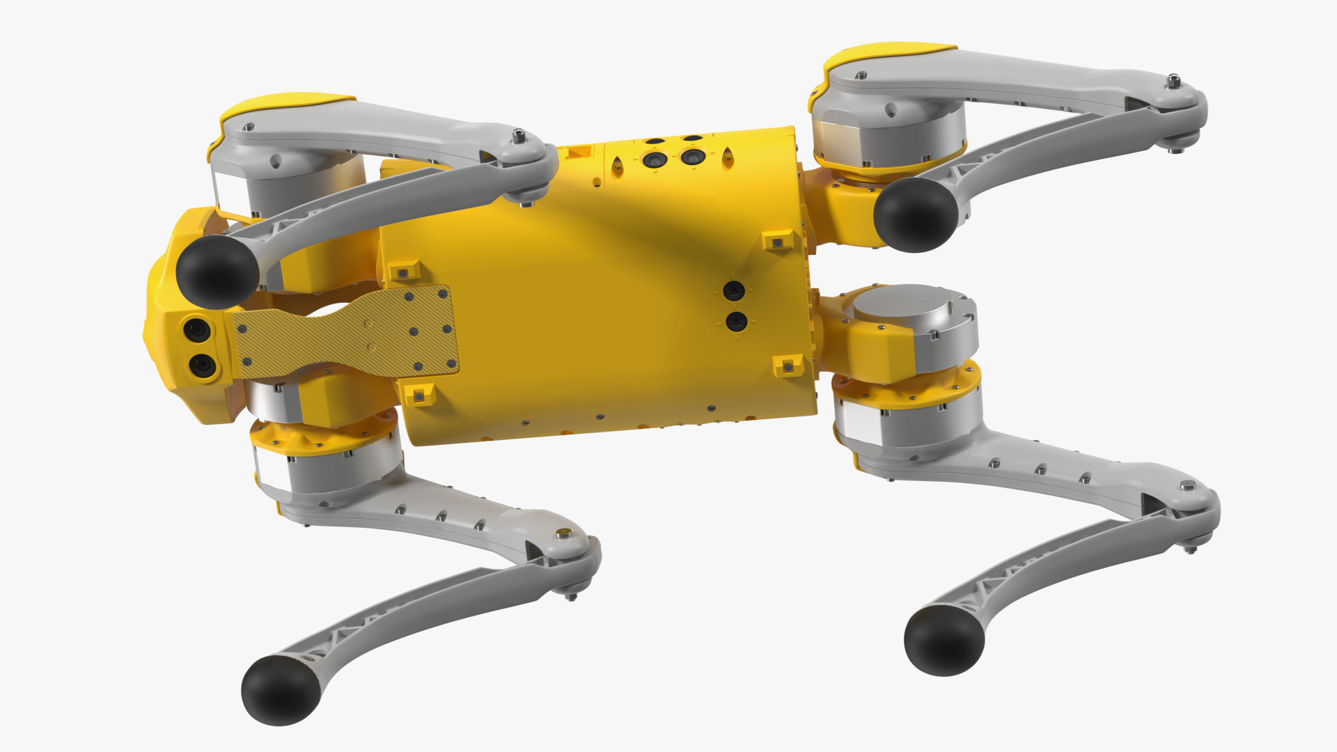 Yellow Dog Robot Rigged for Maya 3D