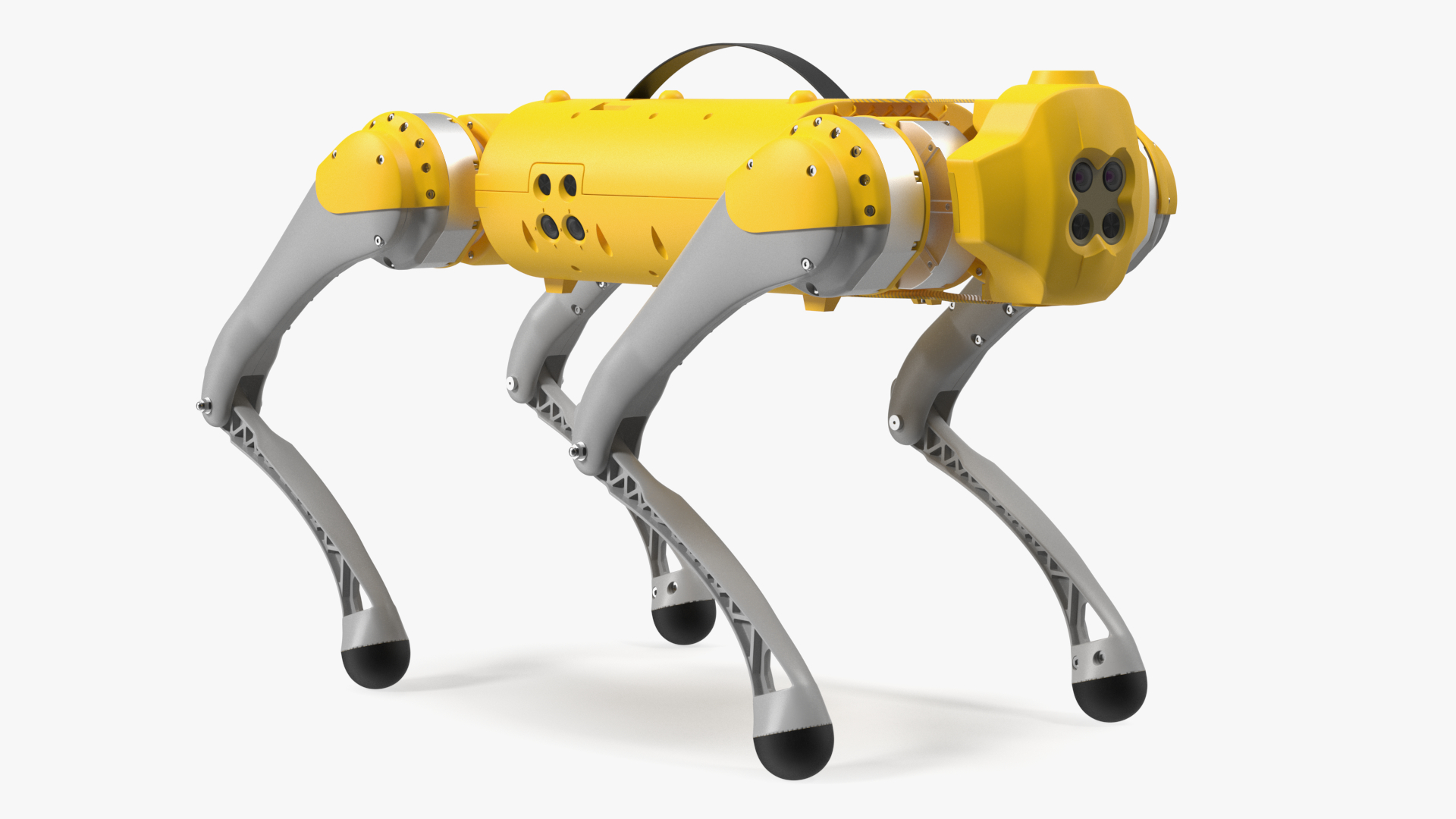 Yellow Dog Robot Rigged for Maya 3D