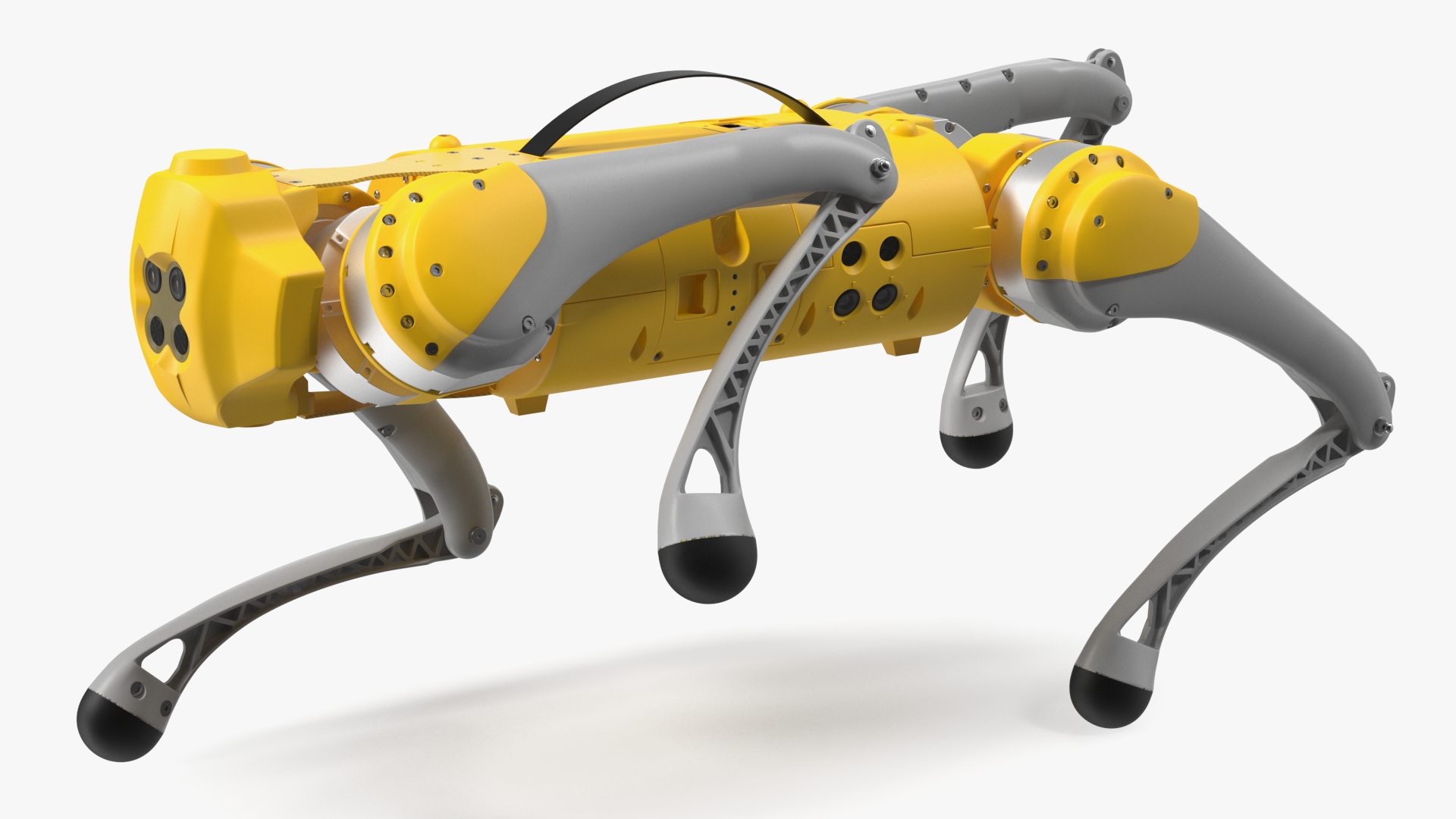 Yellow Dog Robot Rigged for Maya 3D