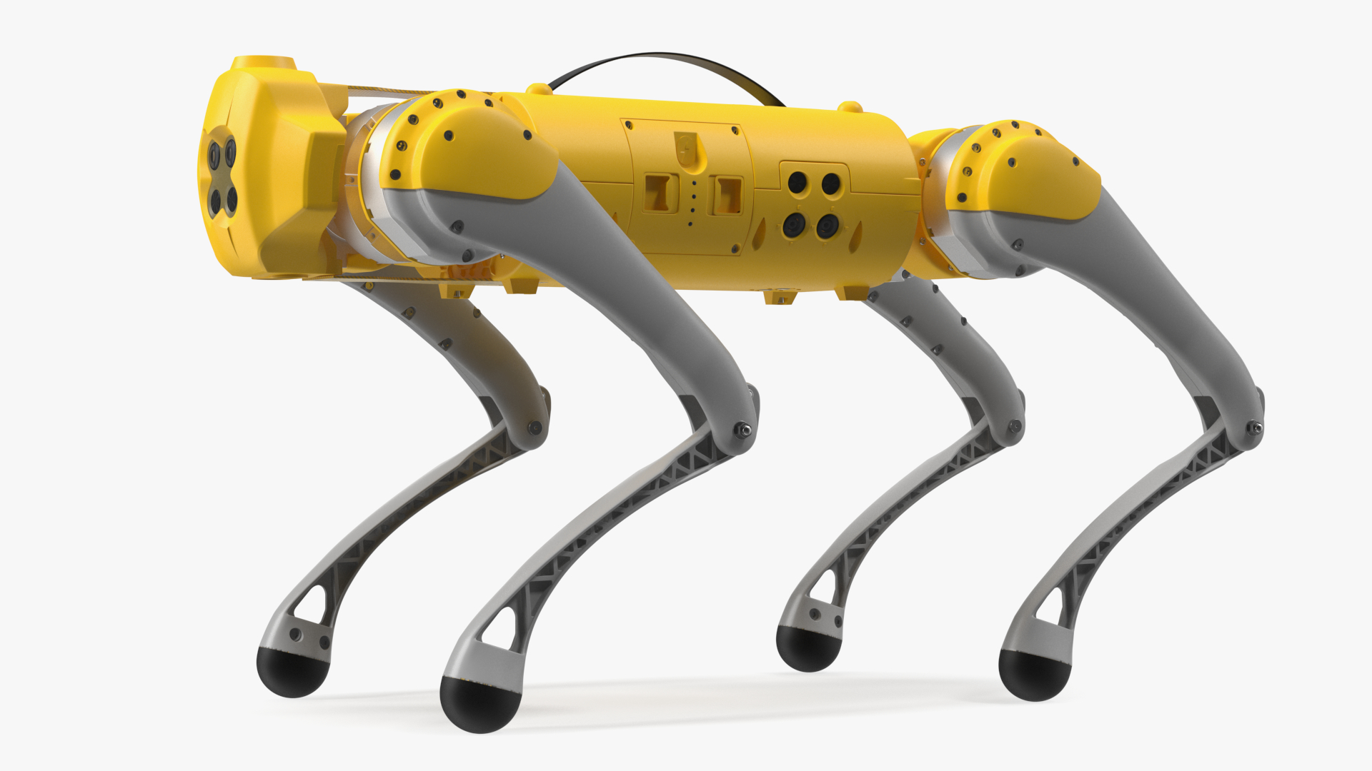 Yellow Dog Robot Rigged for Maya 3D