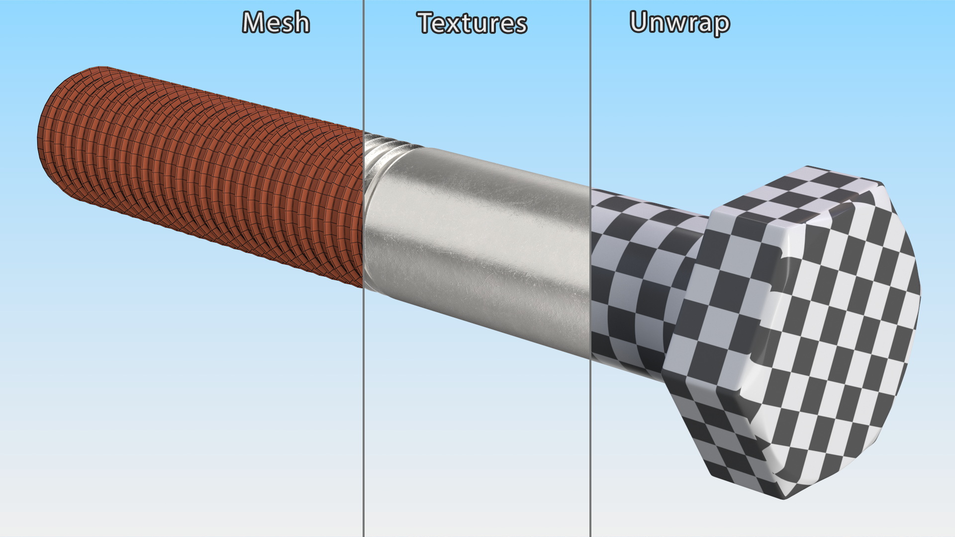 3D model Hex Bolt