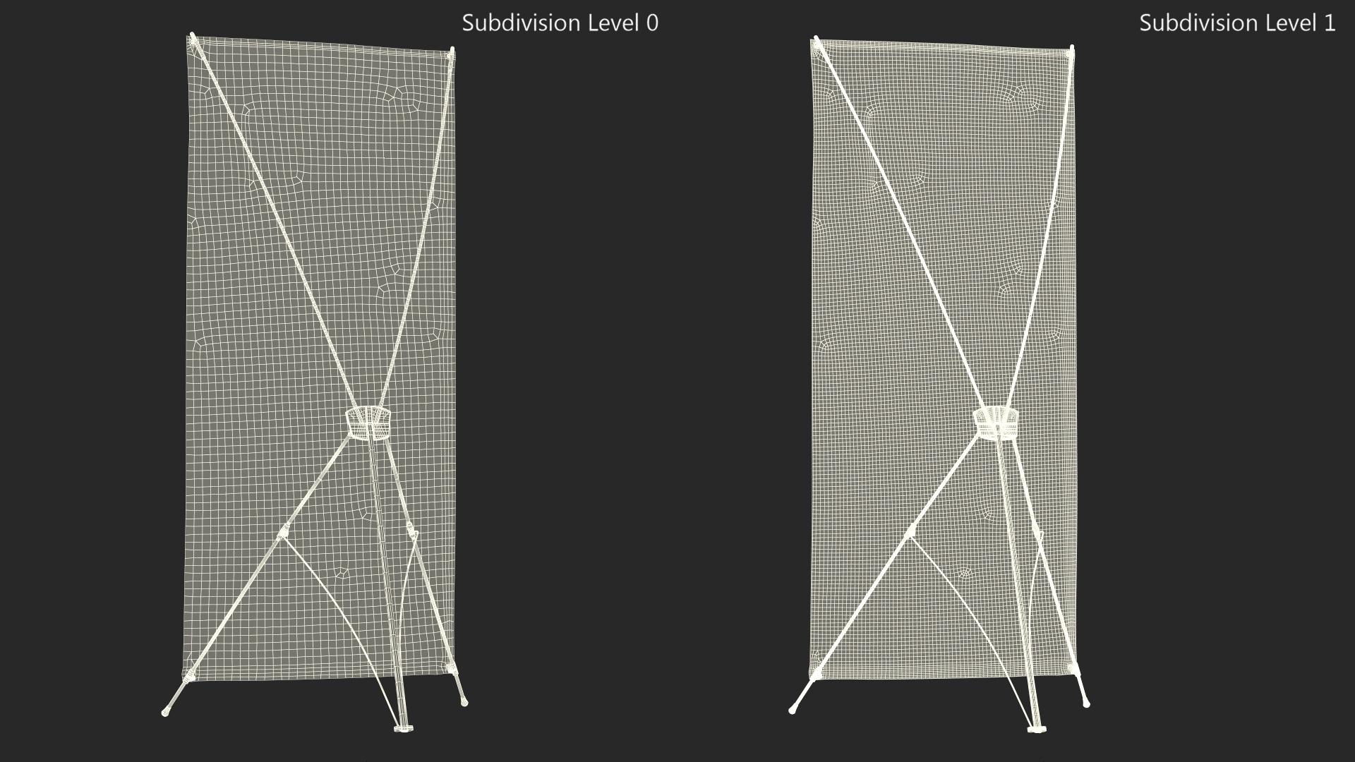 Banner Stand with Breakfast Menu 3D