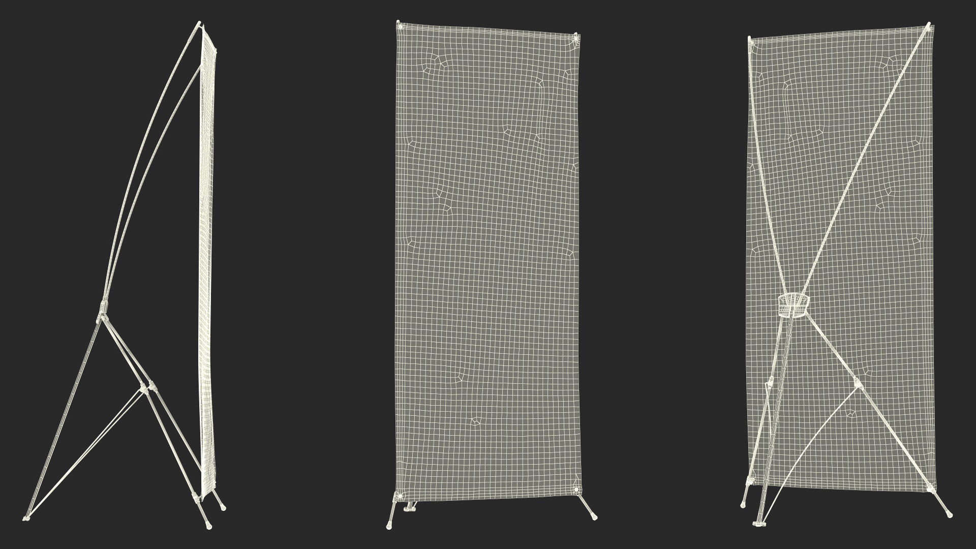 Banner Stand with Breakfast Menu 3D