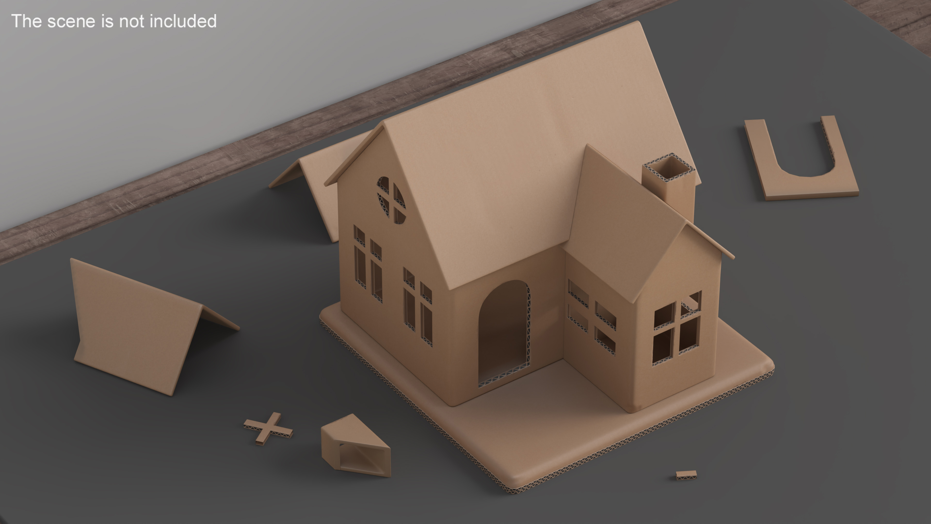 3D model Cardboard Miniature House