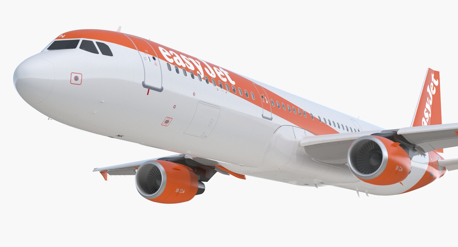 Airbus A321 EasyJet Airline Rigged 3D model