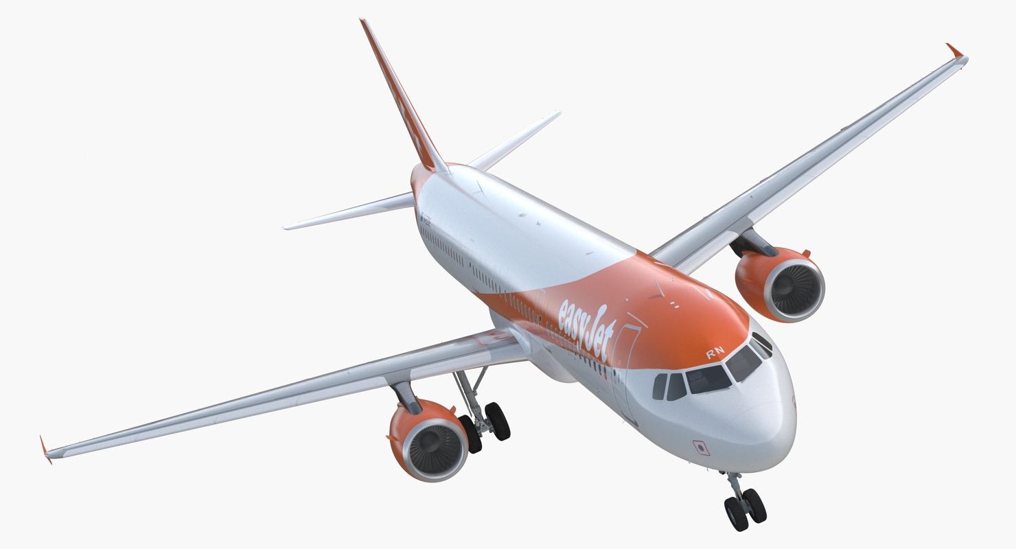 Airbus A321 EasyJet Airline Rigged 3D model