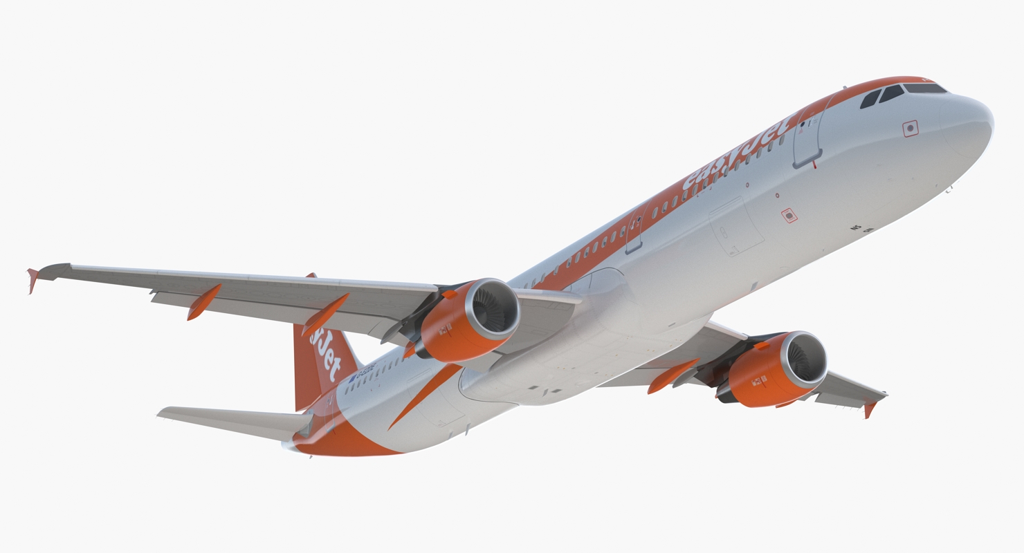 Airbus A321 EasyJet Airline Rigged 3D model