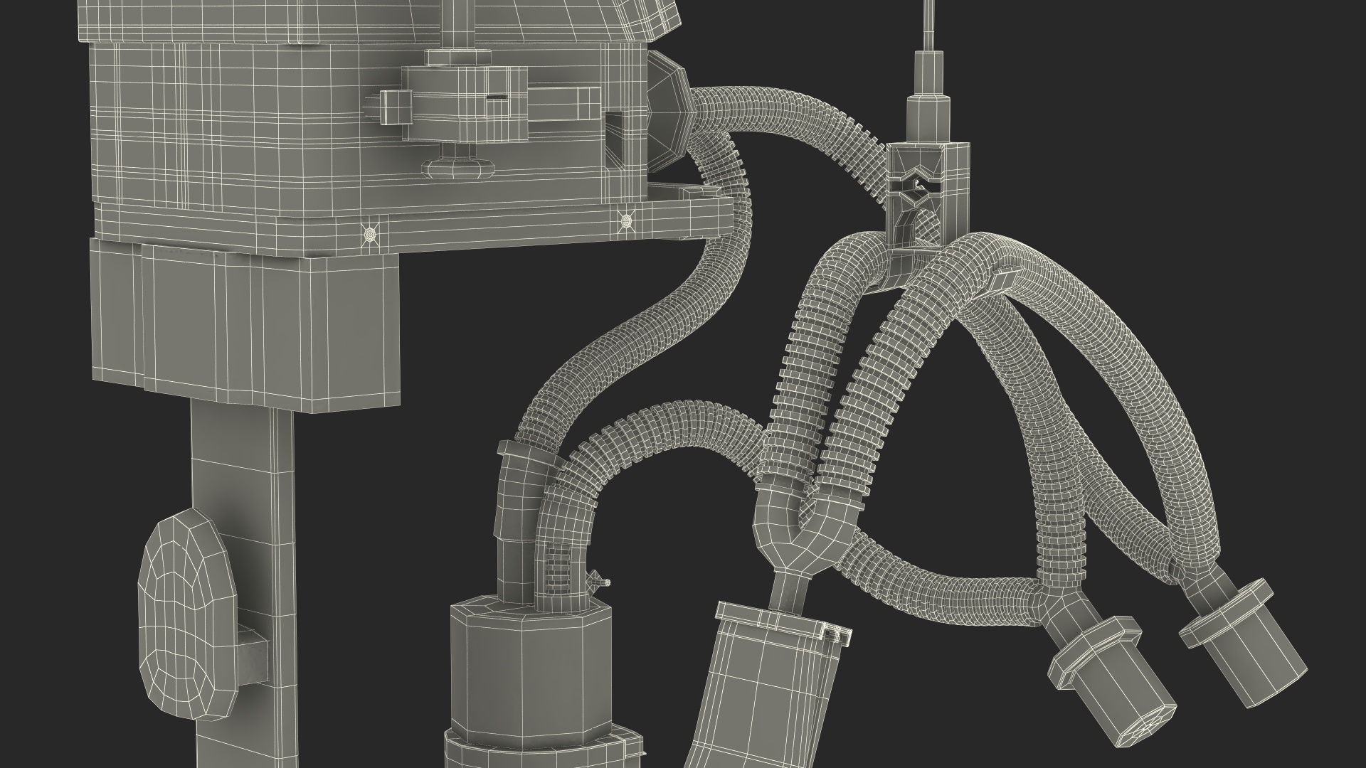 3D Mechanical Ventilator System Mindray Rigged model