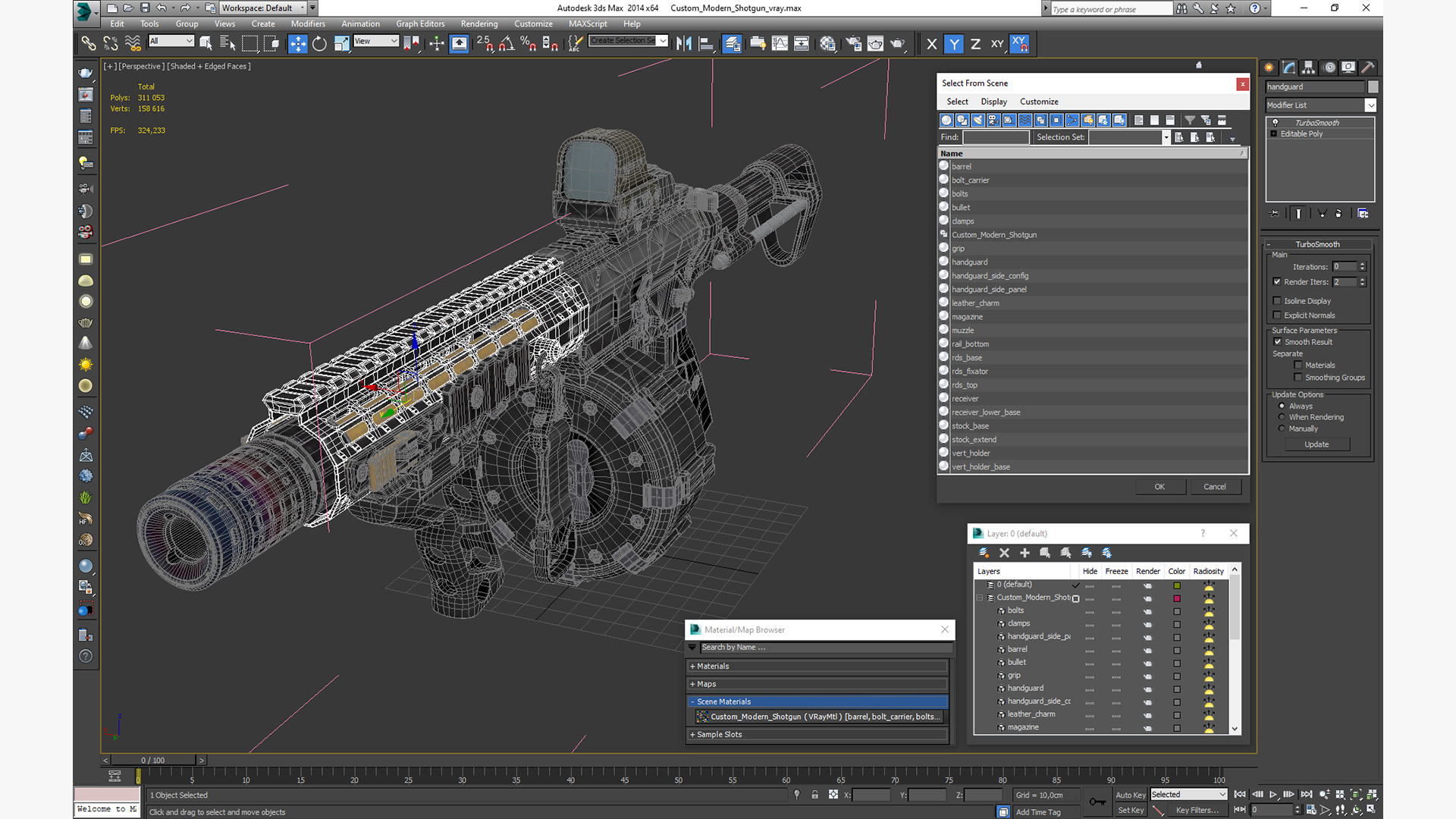 3D Custom Modern Shotgun