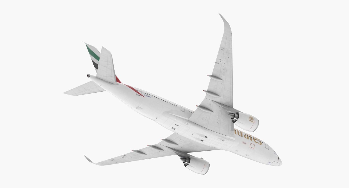 3D Airbus A350 800 Emirates Air Line model